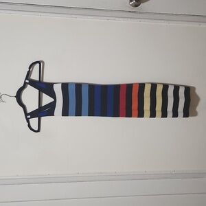 K/Lab Rainbow Stripe Bodycon Midi Dress - XS